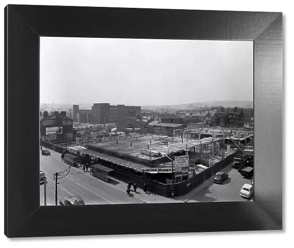 Atkinsons department store under construction, the Moor, Sheffield, South Yorkshire, 1959