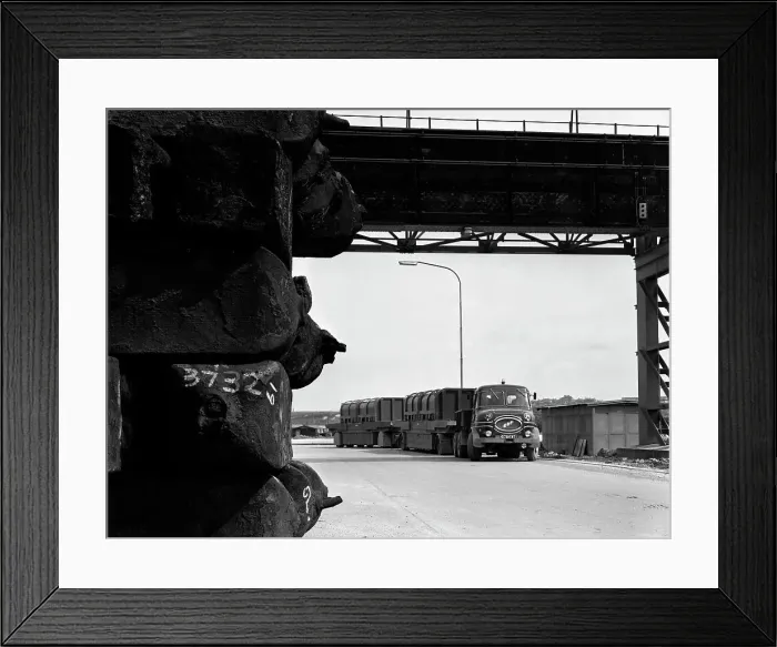 Framed Print : ERF 66GSF tipper pulling a hot ingot transporter, Rotherham, South Yorkshire, 1963 Framed Print : ERF 66GSF tipper pulling a hot ingot transporter, Rotherham, South Yorkshire, 1963