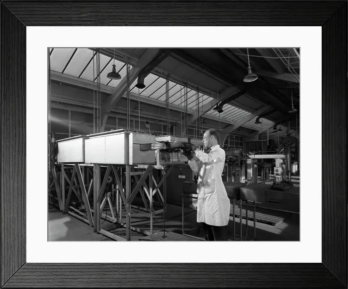 Framed Print : Tungsten carbide furnace being loaded, Edgar Allen Steel Co, Sheffield, South Yorkshire, 1962 Framed Print : Tungsten carbide furnace being loaded, Edgar Allen Steel Co, Sheffield, South Yorkshire, 1962