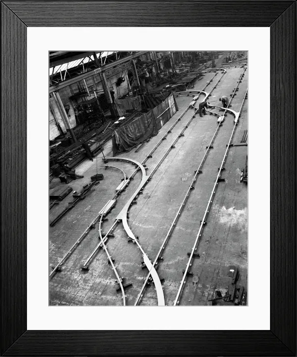 Framed Print : Installation of trackwork in an ICI Plant, Sheffield, South Yorkshire, 1963. Artist Framed Print : Installation of trackwork in an ICI Plant, Sheffield, South Yorkshire, 1963. Artist