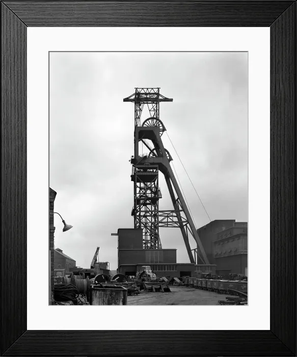Framed Print : The headgear at Clipstone Colliery, Nottinghamshire, 1963. Artist: Michael Walters Framed Print : The headgear at Clipstone Colliery, Nottinghamshire, 1963. Artist: Michael Walters
