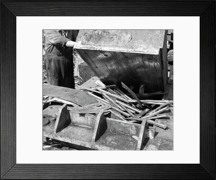 Framed Print : Deutsch Paters box baler crushing scrap, Rotherham, South Yorkshire, 1963. Artist Framed Print : Deutsch Paters box baler crushing scrap, Rotherham, South Yorkshire, 1963. Artist