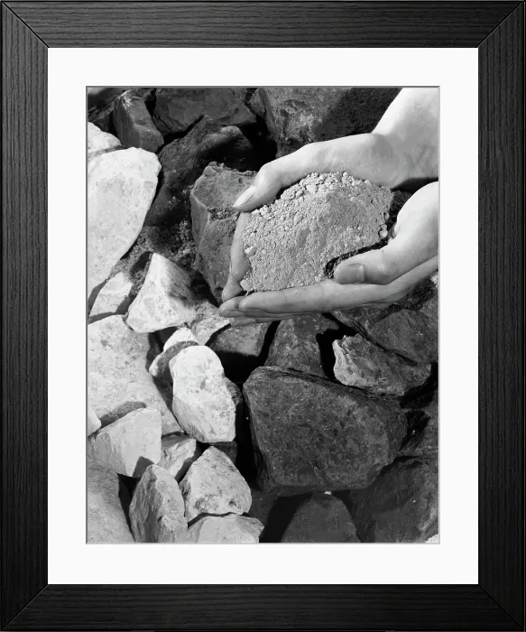 Framed Print : Cement materials, 1963. Artist: Michael Walters Framed Print : Cement materials, 1963. Artist: Michael Walters