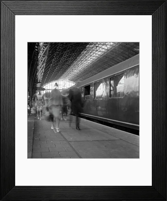 Framed Print : Travellers walking along a platform at Centraal Station, Amsterdam, Netherlands, 1963 Framed Print : Travellers walking along a platform at Centraal Station, Amsterdam, Netherlands, 1963