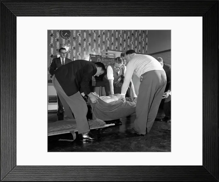 Framed Print : First aid competition, Mexborough, South Yorkshire, 1961. Artist: Michael Walters Framed Print : First aid competition, Mexborough, South Yorkshire, 1961. Artist: Michael Walters