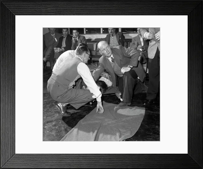 Framed Print : First aid competition, Mexborough, South Yorkshire, 1961. Artist: Michael Walters Framed Print : First aid competition, Mexborough, South Yorkshire, 1961. Artist: Michael Walters