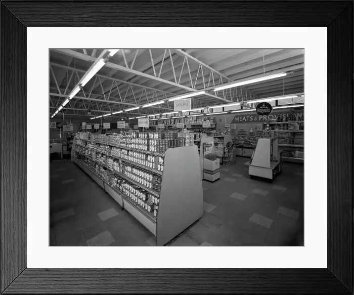 Framed Print : Barnsley Co-op, interior of the Jump Branch, near Barnsley, South Yorkshire, 1961 Framed Print : Barnsley Co-op, interior of the Jump Branch, near Barnsley, South Yorkshire, 1961