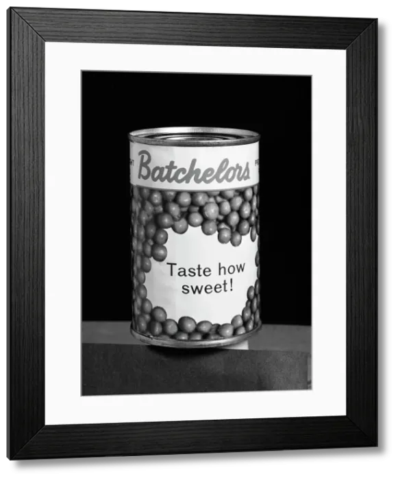 Framed Print : Batchelors Peas tin, 1963. Artist: Michael Walters Framed Print : Batchelors Peas tin, 1963. Artist: Michael Walters