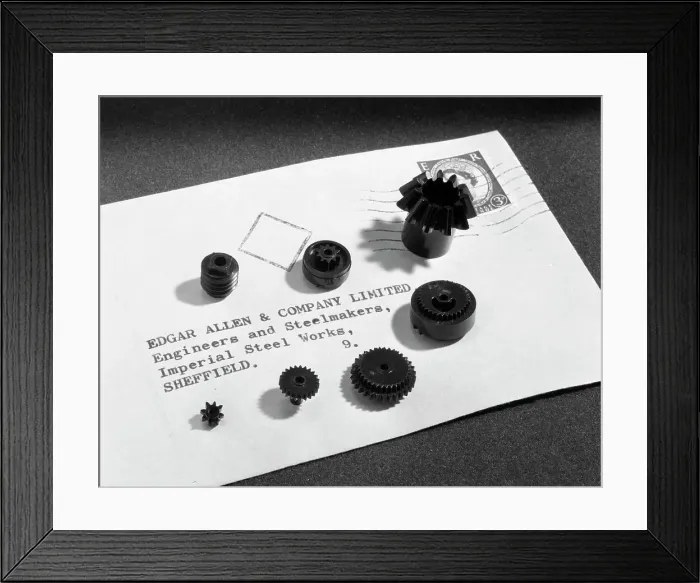 Framed Print : Group of small castings, Edgar Allen Steel Co, Sheffield, South Yorkshire, 1963. Artist Framed Print : Group of small castings, Edgar Allen Steel Co, Sheffield, South Yorkshire, 1963. Artist