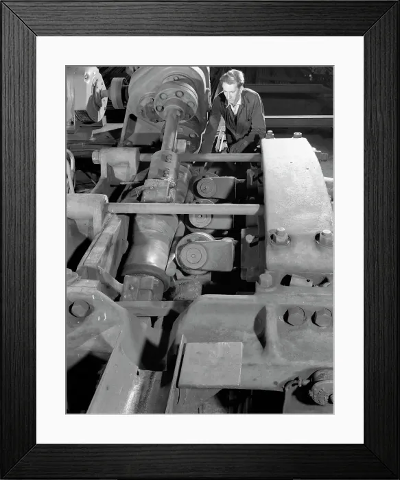 Framed Print : Straightening round bars, J Beardshaw & Sons, Sheffield, South Yorkshire, 1963 Framed Print : Straightening round bars, J Beardshaw & Sons, Sheffield, South Yorkshire, 1963