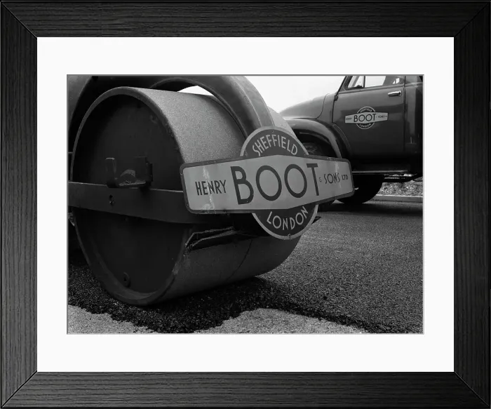 Framed Print : Henry Boot road roller and a Bedford A3S Tipper, 1955. Artist: Michael Walters Framed Print : Henry Boot road roller and a Bedford A3S Tipper, 1955. Artist: Michael Walters