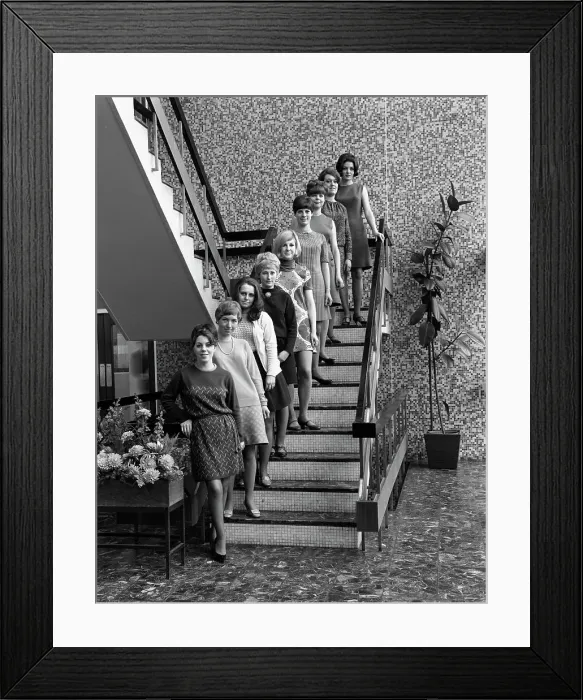 Framed Print : Miss Hardware contestants, Stanley Tools, Sheffield, South Yorkshire, 1967. Artist Framed Print : Miss Hardware contestants, Stanley Tools, Sheffield, South Yorkshire, 1967. Artist