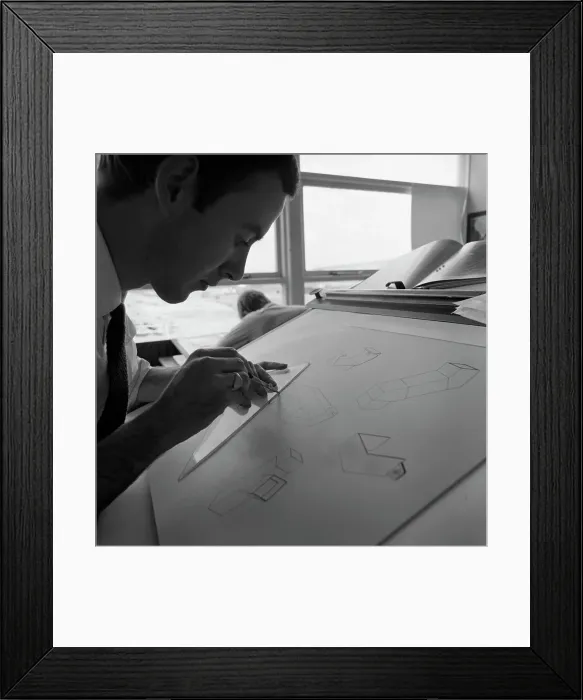 Framed Print : Graphic designers at work, Mexborough, South Yorkshire, 1968. Artist: Michael Walters Framed Print : Graphic designers at work, Mexborough, South Yorkshire, 1968. Artist: Michael Walters