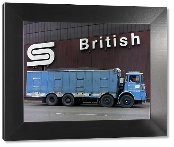 British Steel lorry at a Sheffield foundry, South Yorkshire, 1972