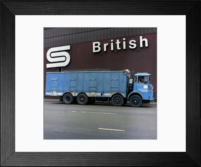 Framed Print : British Steel lorry at a Sheffield foundry, South Yorkshire, 1972 Framed Print : British Steel lorry at a Sheffield foundry, South Yorkshire, 1972