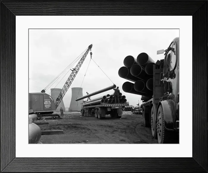 Framed Print : Pipe wrapping to prevent corrosion on steel pipes, Old Denaby, South Yorkshire, 1961 Framed Print : Pipe wrapping to prevent corrosion on steel pipes, Old Denaby, South Yorkshire, 1961