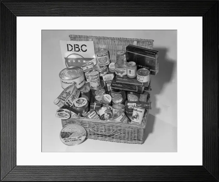 Framed Print : Food hamper, 1967. Artist: Michael Walters Framed Print : Food hamper, 1967. Artist: Michael Walters
