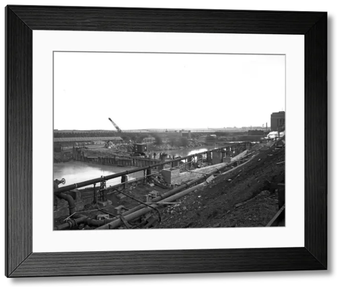 Framed Print : Construction of the reservoir, Manvers Main Colliery, Wath upon Dearne, South Yorkshire, 1955 Framed Print : Construction of the reservoir, Manvers Main Colliery, Wath upon Dearne, South Yorkshire, 1955