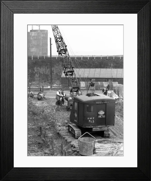 Framed Print : Construction of the reservoir, Manvers Main Colliery, Wath upon Dearne, South Yorkshire, 1955 Framed Print : Construction of the reservoir, Manvers Main Colliery, Wath upon Dearne, South Yorkshire, 1955