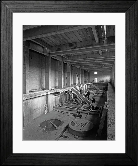 Framed Print : Basement of Sheffield water treatment plant under construction, South Yorkshire, March 1959 Framed Print : Basement of Sheffield water treatment plant under construction, South Yorkshire, March 1959