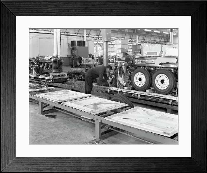 Framed Print : Packing section, International Harvester tractor factory, Doncaster, South Yorkshire 1966 Framed Print : Packing section, International Harvester tractor factory, Doncaster, South Yorkshire 1966