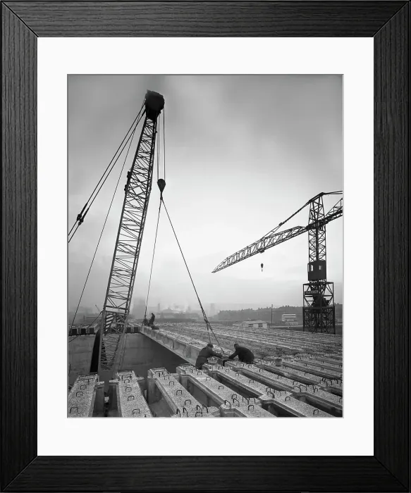 Framed Print : Tinsley Viaduct under construction, Meadowhall, near Sheffield, South Yorkshire, November 1967 Framed Print : Tinsley Viaduct under construction, Meadowhall, near Sheffield, South Yorkshire, November 1967