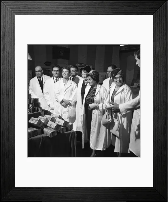 Framed Print : Local dignitaries during an open day at Spillers Foods in Gainsborough, Lincolnshire, 1962 Framed Print : Local dignitaries during an open day at Spillers Foods in Gainsborough, Lincolnshire, 1962
