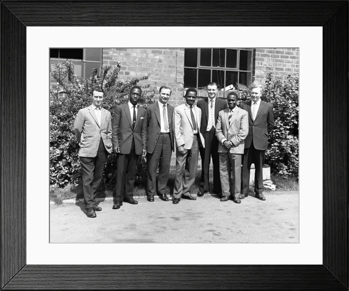 Framed Print : West Indian workers at the GEC Iron Factory, Swinton, South Yorkshire, 1962. Artist Framed Print : West Indian workers at the GEC Iron Factory, Swinton, South Yorkshire, 1962. Artist