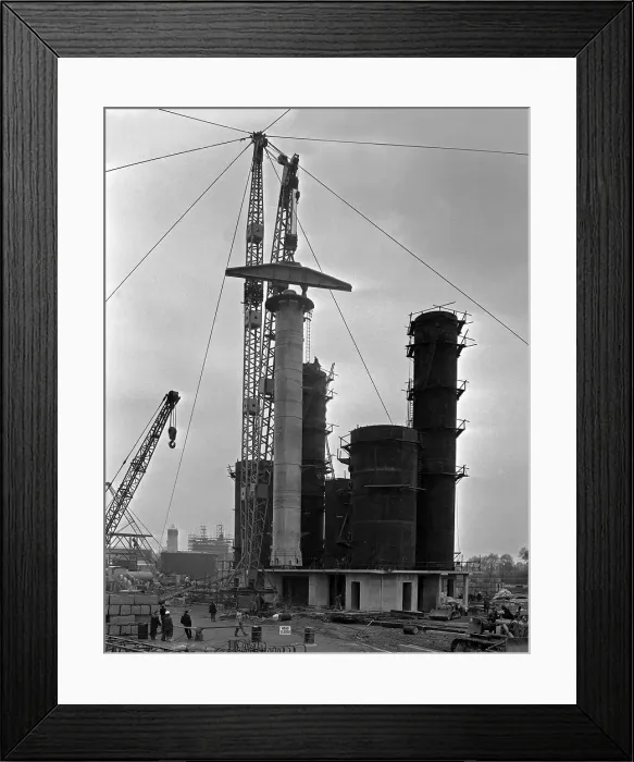 Framed Print : High pressure coal gasification plant under construction at Coleshill, West Midlands Framed Print : High pressure coal gasification plant under construction at Coleshill, West Midlands