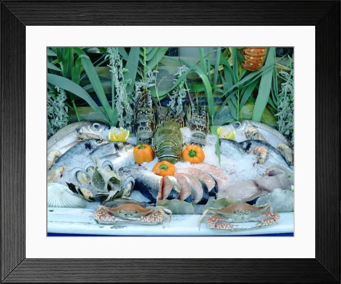 Framed Print : Fish Restaurant Display, Rethymnon, Crete, Greece Framed Print : Fish Restaurant Display, Rethymnon, Crete, Greece
