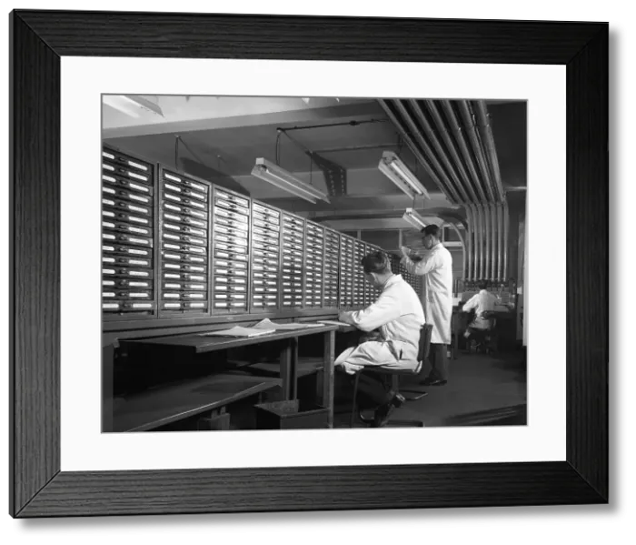 Framed Print : Pneumatic Tube Transport system at at Duckmanton Colliery stores near Chesterfield, 1962 Framed Print : Pneumatic Tube Transport system at at Duckmanton Colliery stores near Chesterfield, 1962