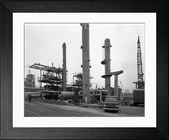 Framed Print : Coleshill Gas Works under construction, Warwickshire, 1962. Artist: Michael Walters Framed Print : Coleshill Gas Works under construction, Warwickshire, 1962. Artist: Michael Walters