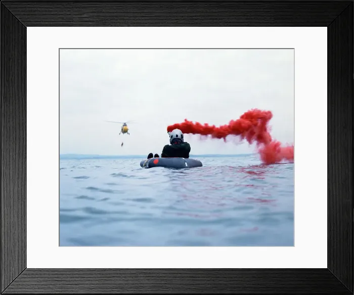 Framed Print : Westland Whirlwind helicopter making a rescue, 1973. Artist: Michael Walters Framed Print : Westland Whirlwind helicopter making a rescue, 1973. Artist: Michael Walters