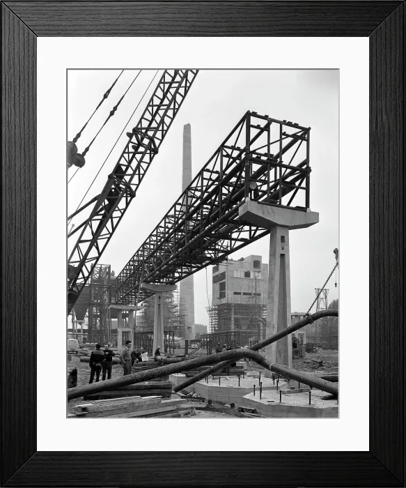 Framed Print : Civil engineers on the site of Coleshill Gas Works, Warwickshire, 1962 Framed Print : Civil engineers on the site of Coleshill Gas Works, Warwickshire, 1962