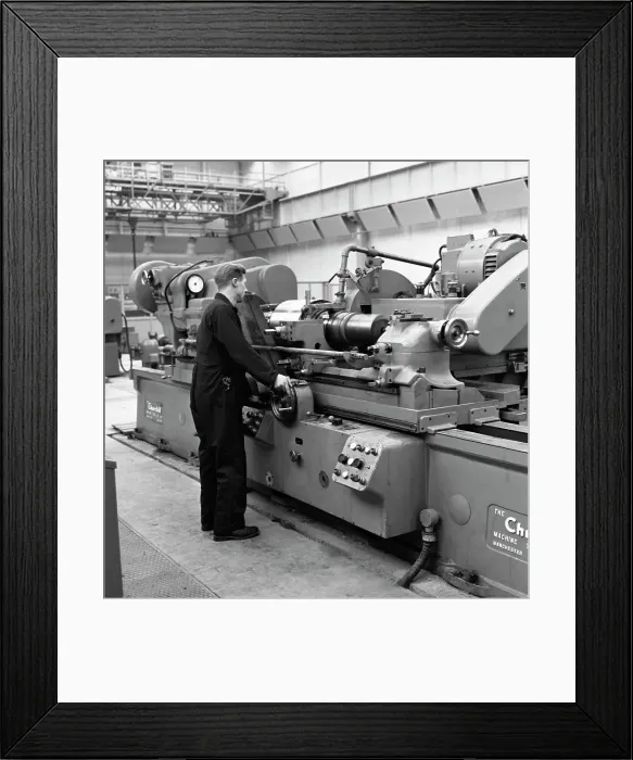 Framed Print : Churchill lathe in use, Park Gate Iron & Steel Co, Rotherham, South Yorkshire, 1964 Framed Print : Churchill lathe in use, Park Gate Iron & Steel Co, Rotherham, South Yorkshire, 1964