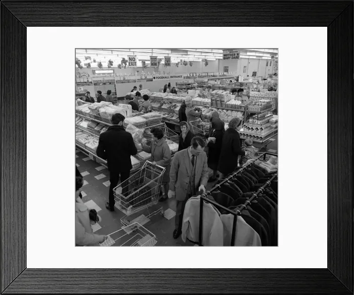 Framed Print : The ASDA supermarket in Rotherham, South Yorkshire, 1969. Artist: Michael Walters Framed Print : The ASDA supermarket in Rotherham, South Yorkshire, 1969. Artist: Michael Walters