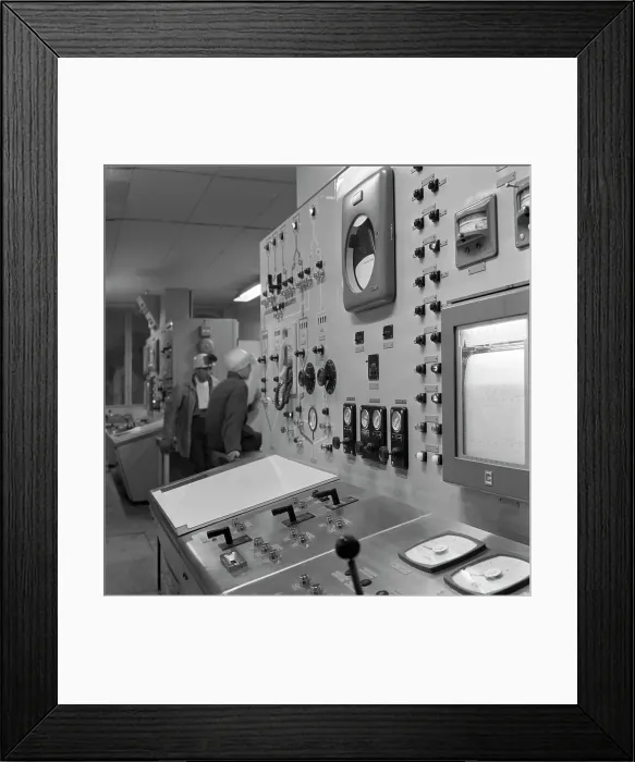 Framed Print : Oxygen control panel at the Park gate Iron & Steel Co, Rotherham, South Yorkshire, 1964 Framed Print : Oxygen control panel at the Park gate Iron & Steel Co, Rotherham, South Yorkshire, 1964
