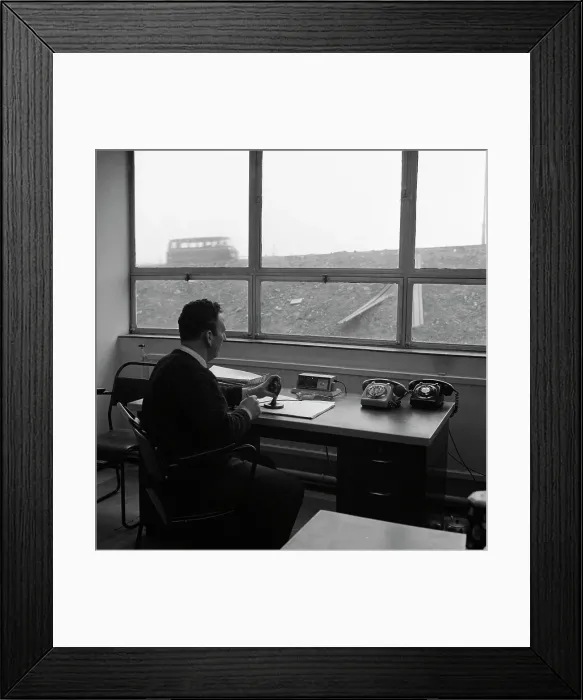 Framed Print : Road control room, Park Gate Iron & Steel Co, Rotherham, South Yorkshire, 1964 Framed Print : Road control room, Park Gate Iron & Steel Co, Rotherham, South Yorkshire, 1964