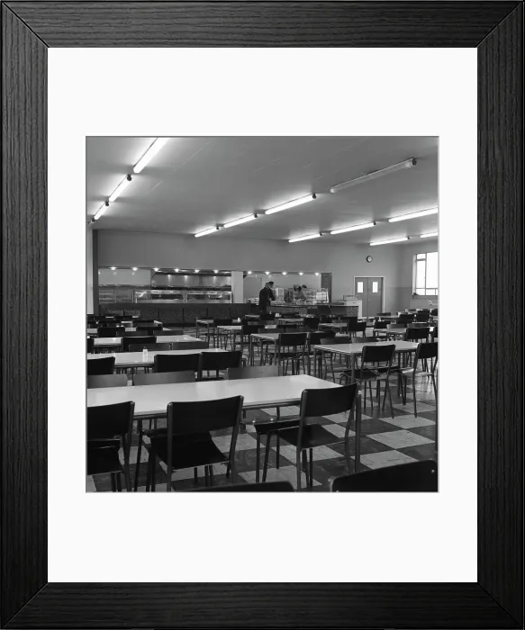 Framed Print : View of the canteen at the Park Gate Iron & Steel Co, Rotherham, 1964. Artist Framed Print : View of the canteen at the Park Gate Iron & Steel Co, Rotherham, 1964. Artist