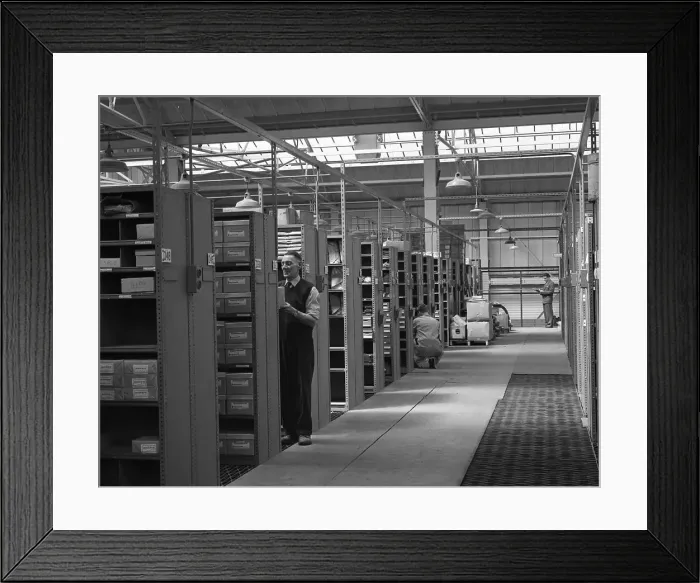 Framed Print : The stores at Bestwood Colliery, North Nottinghamshire, 13th July 1962 Framed Print : The stores at Bestwood Colliery, North Nottinghamshire, 13th July 1962