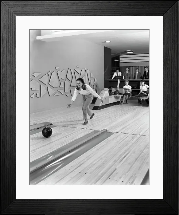 Framed Print : Silver Blades bowling alley, Sheffield, South Yorkshire, 1965. Artist: Michael Walters Framed Print : Silver Blades bowling alley, Sheffield, South Yorkshire, 1965. Artist: Michael Walters