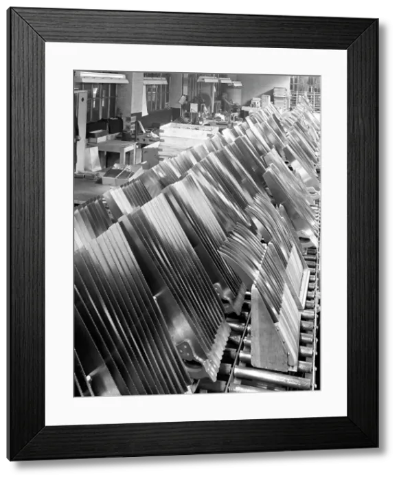 Framed Print : Saws in racks ready for distribution, Spear & Jackson, Sheffield, South Yorkshire, 1966 Framed Print : Saws in racks ready for distribution, Spear & Jackson, Sheffield, South Yorkshire, 1966