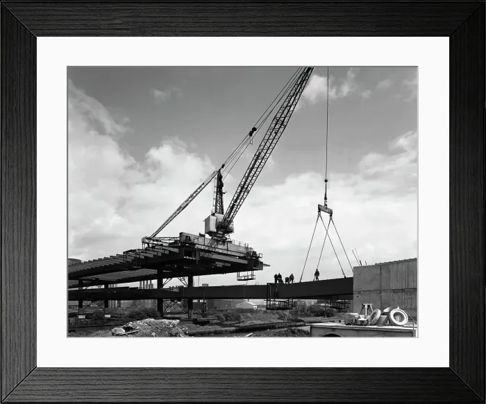Framed Print : Tinsley Viaduct under construction, Meadowhall, near Sheffield, South Yorkshire, 1967 Framed Print : Tinsley Viaduct under construction, Meadowhall, near Sheffield, South Yorkshire, 1967