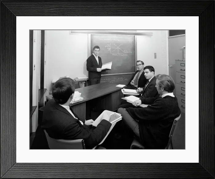 Framed Print : Economics tutorial, Sheffield University, Sheffield, South Yorkshire, 1967. Artist Framed Print : Economics tutorial, Sheffield University, Sheffield, South Yorkshire, 1967. Artist