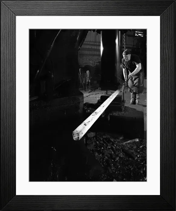 Framed Print : Forging at J Beardsley, Sheffield, South Yorkshire, 1966. Artist: Michael Walters Framed Print : Forging at J Beardsley, Sheffield, South Yorkshire, 1966. Artist: Michael Walters