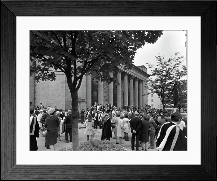 Framed Print : University graduates outside Sheffield City Hall, South Yorkshire, 1967. Artist Framed Print : University graduates outside Sheffield City Hall, South Yorkshire, 1967. Artist