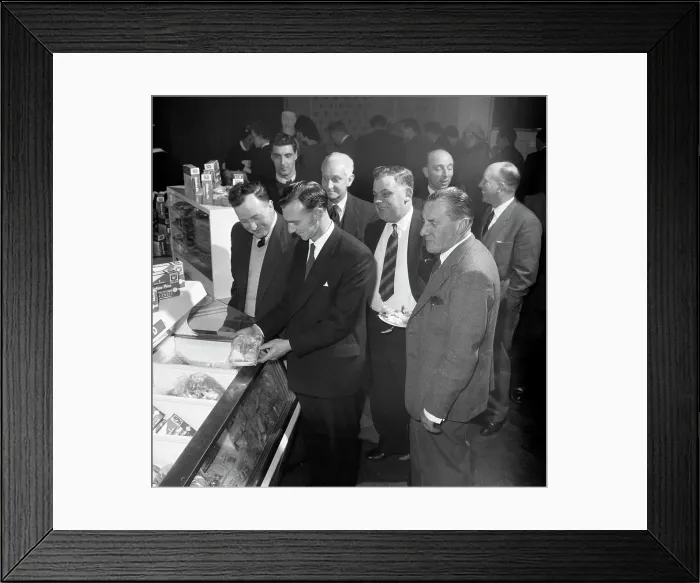Framed Print : Danish Bacon Company exhibition day, Wilsic, near Doncaster, South Yorkshire, 1961 Framed Print : Danish Bacon Company exhibition day, Wilsic, near Doncaster, South Yorkshire, 1961