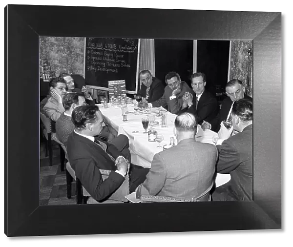 Marketing strategy meeting, Danish Bacon Company, Wilsic, near Doncaster, South Yorkshire, 1961