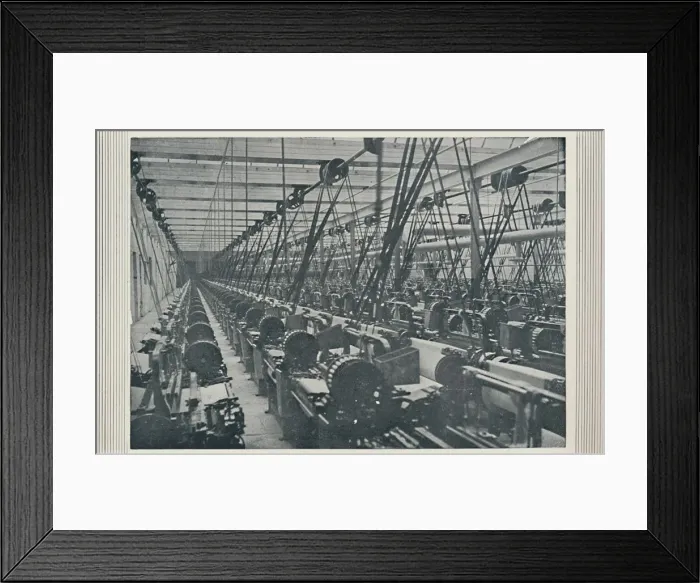 Framed Print : Interior of Cotton Mill, 1910 Framed Print : Interior of Cotton Mill, 1910
