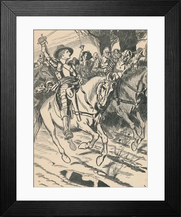 Framed Print : Cromwell Leads His Ironsides To Battle, c1907 Framed Print : Cromwell Leads His Ironsides To Battle, c1907